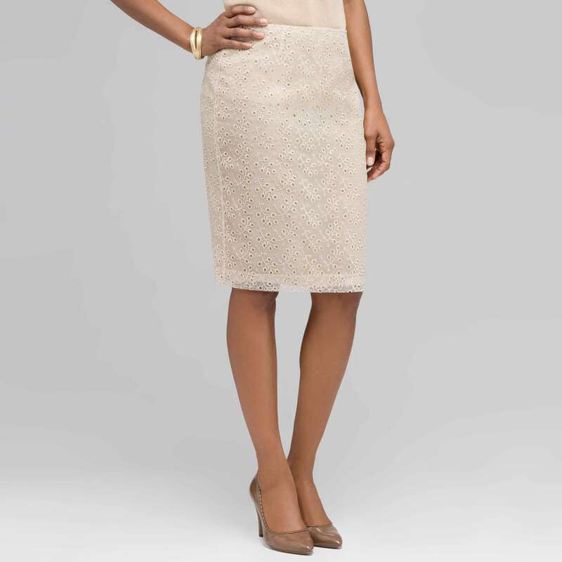 Floral Print Pencil Skirt., , large