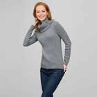 Long Sleeve Button Out Turtle Neck, Grey Heather, small
