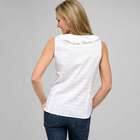 Sleeveless Ruffle Front Blouse, , small