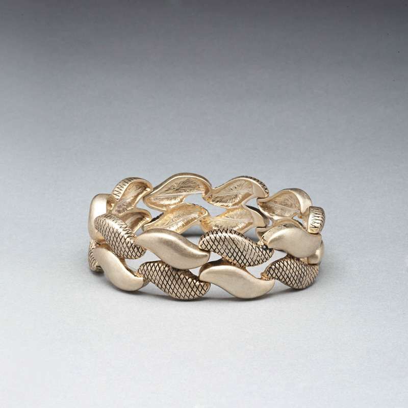 Worn Gold Stretch Bracelet, , large