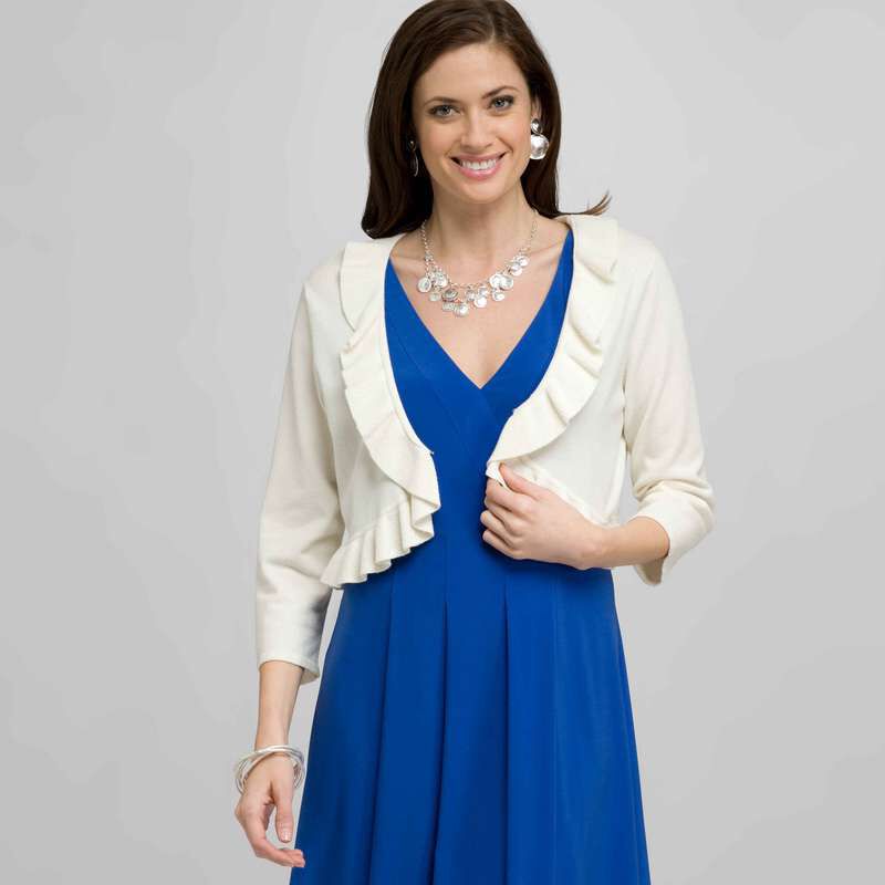 Ruffle Cardigan, , large