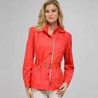 Belted Hooded Jacket, Cardinal Red, small