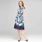 Blurred Leaf Floral Wrap Dress, , small